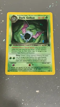 Dark Golbat 7/82 1st Edition Holo Pokemon TCG Team Rocket Set - Image 1
