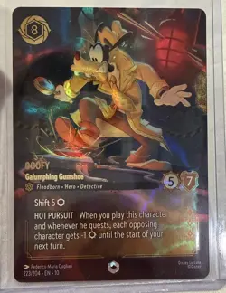 Goofy Galumphing Gumshoe ENCHANTED Disney Lorcana Whispers in the Well 223/204 - Image 1