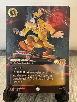 Goofy - Galumphing Gumshoe ENCHANTED Disney Lorcana Whispers in the Well 223/204 - Image 1