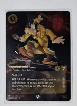DISNEY LORCANA WHISPERS in the WELL GOOFY GALUMPHING GUMSHOE ENCHANTED 223/204 - Image 1