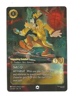 DISNEY LORCANA WHISPERS in the WELL GOOFY GALUMPHING GUMSHOE ENCHANTED 223/204 - Image 1