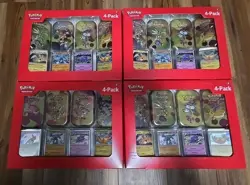 Pokemon 4 Pack Mini Tins + 4 Promo Cards - 151 SAMS CLUB EXCLUSIVE 4x Lot Of 4 - Image 1
