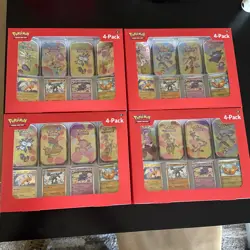 Pokemon 4 Pack Mini Tins + 4 Promo Cards - 151 SAMS CLUB EXCLUSIVE 4x Lot Of 4 - Image 1