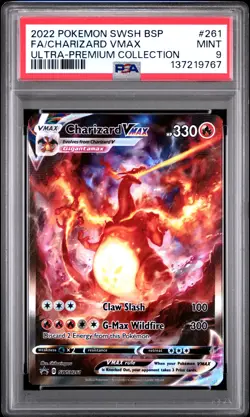 2022 POKEMON SWSH ULTRA-PREMIUM COLLECTION FULL ART/CHARIZARD VMAX PSA 9 - Image 1