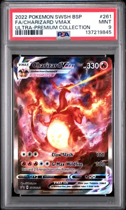 2022 POKEMON SWSH ULTRA-PREMIUM COLLECTION FULL ART/CHARIZARD VMAX PSA 9 - Image 1