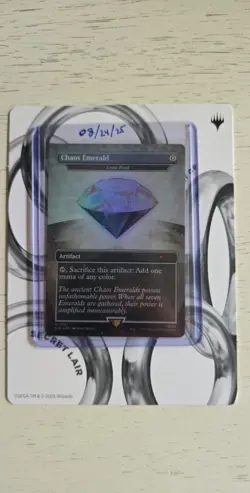 Chaos Emerald (7037) White Foil - Lotus Petal - Sonic Secret Lair - Magic MTG NM - Image 1
