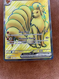 Pokemon TCG Scarlet & Violet 151 Ninetales EX Full Art 186/165 Ultra Rare - Image 3