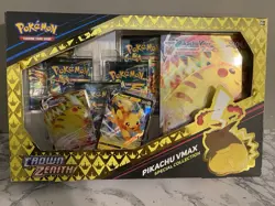Pokemon TGC: Crown Zenith Pikachu VMAX Special Collection Box SEALED UNOPENED - Image 1