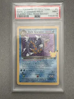 2021 POKEMON CELEBRATIONS DARK GYARADOS HOLO #8 PSA 9 MINT NEW - Image 1