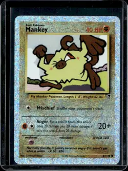 2002 Pokemon Legendary Collection Mankey Reverse Holo #81/110 - Image 1