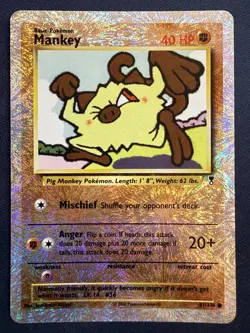 Mankey 81/110 Pokemon 2002 Legendary Collection Reverse Holo LP - Image 1