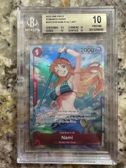 One Piece CCG Nami Romance Dawn Pre-Errata Wave 1 OP01-016 BGS 10 Pristine - Image 1