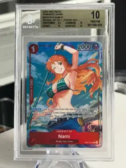 One Piece English Nami OP01-016 Romance Dawn BGS Pristine 10 - Image 1