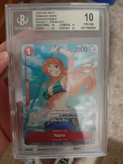 One Piece Nami OP01-016 Pre Errata Wave 1 Romance Dawn BGS Pristine 10 - Image 1