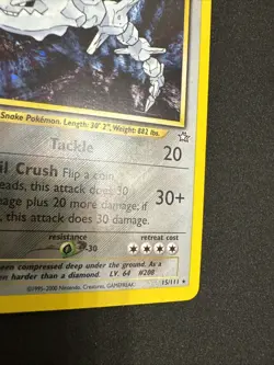 Pokemon TCG Steelix 15/111 Neo Genesis 2000 Holo Rare WOTC VTG NM - Image 2