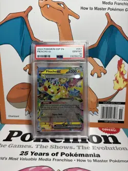 Pokemon 2024 Pikachu ex 057/191 Full Art Surging Sparks GEM MINT PSA 10 - Image 1