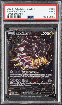 2022 POKEMON SWORD & SHIELD LOST ORIGIN #186 FULL ART/GIRATINA V PSA 9 - Image 1