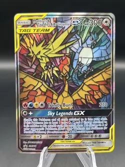 Sealed Pokemon TCG Moltres Zapdos Articuno GX SM210 Stained Glass Promos Holo - Image 1