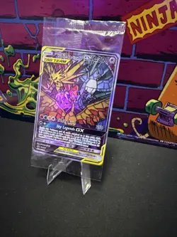 Pokemon TCG Moltres Zapdos Articuno GX Stained Glass SM210 Promo Sealed - Image 3