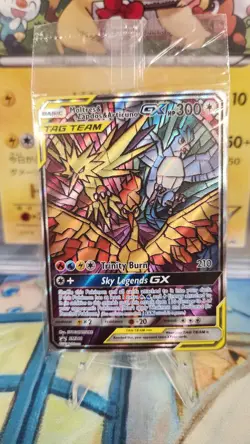 Pokemon TCG Moltres Zapdos Articuno GX SM210 Stained Glass Promos Holo SEALED - Image 1