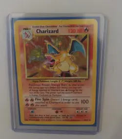 Pokemon TCG Charizard 4/102 Base Set,holo Unlimited 1999 Damage/heavily Playe - Image 1