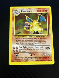 1999 WOTC Pokemon TCG Base Set Unlimited #4/102 Charizard Holo VINTAGE - Image 1