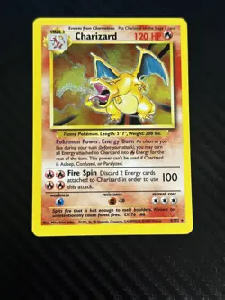 1999 WOTC Pokemon TCG Base Set Unlimited #4/102 Charizard Holo VINTAGE - Image 4