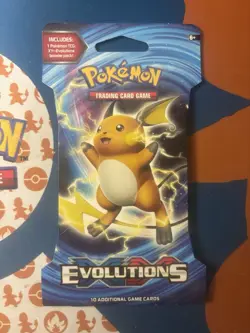 Pokemon TCG XY Evolutions Raichu Sleeved English Booster Blister Pack New - Image 1