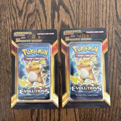 Pokemon TCG XY Evolutions Booster Pack +5 Cards Blister Pack (qty 2) - Image 1