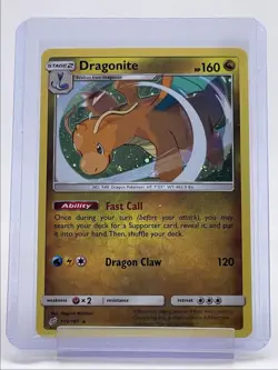 DRAGONITE 2019 POKEMON SUN & MOON TEAM UP RARE REVERSE HOLO 119/181 Q6233 - Image 1