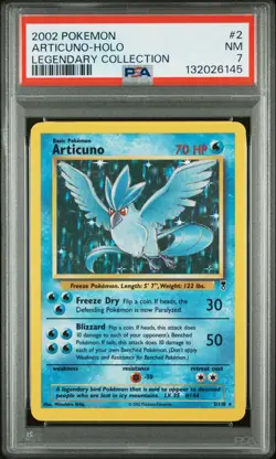 2002 POKEMON LEGENDARY COLLECTION #2 ARTICUNO-HOLO PSA 7 - Image 1
