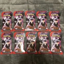 Pokemon Destined Rivals Sleeved Booster Packs Lot Of 10 New Factory Sealed - Image 1
