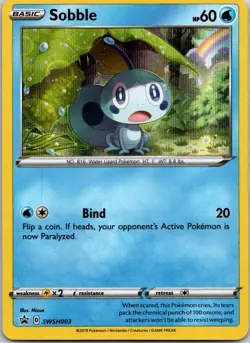 Black Star Promo Sobble SWSH003 Promo SWSH: Sword & Shield Promo Cards - Image 1
