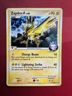 ZAPDOS G 12/99 Arceus (Platinum) HOLO rare Pokemon TCG card NM+ STRONG NEAR MINT - Image 1