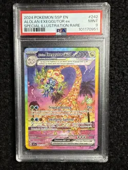 Pokemon TCG Alolan Exeggutor EX 242/191 Surging Sparks PSA 9 - Image 1