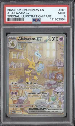 Alakazam ex 2023 Pokemon 151 201/165 Special Illustration Rare PSA 9 - Image 1