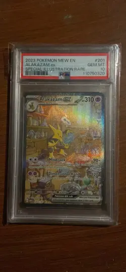 2023 POKEMON SV 151 #201/165 ALAKAZAM EX SPECIAL ILLUSTRATION RARE PSA 10 - Image 1