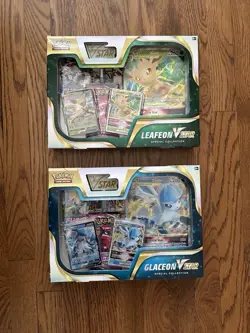 Pokemon TCG Glaceon & Leafeon VSTAR Special Collection Box SET - Factory Sealed - Image 1