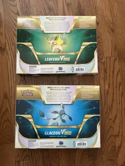 Pokemon TCG Glaceon & Leafeon VSTAR Special Collection Box SET - Factory Sealed - Image 2