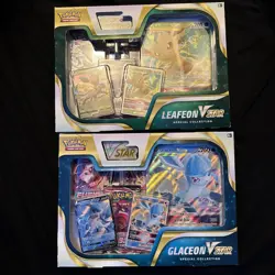 Pokemon TCG Glaceon & Leafeon VSTAR Special Collection Box SET - Factory Sealed - Image 1
