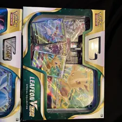 Pokemon TCG Glaceon & Leafeon VSTAR Special Collection Box SET - Factory Sealed - Image 3