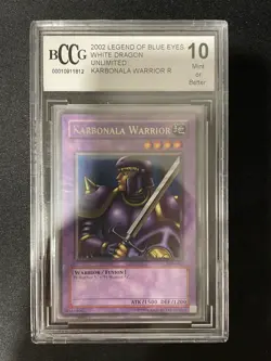 Yu-Gi-Oh Legend of Blue Eyes Karbonala Warrior LOB-067 BCCG 10 Mint - Image 3
