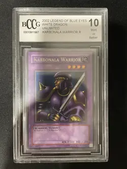 Yu-Gi-Oh Legend of Blue Eyes Karbonala Warrior LOB-067 BCCG 10 Mint - Image 5