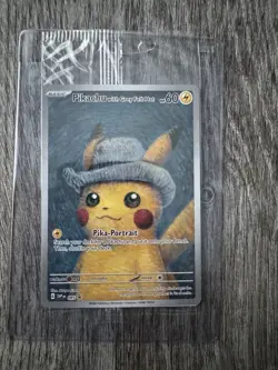 Pikachu With Grey Felt Hat Promo Card Pokemon X Van Gogh Museum Sealed - Image 1