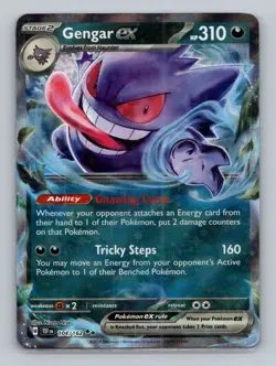 Gengar ex 104/162 Double Rare SV05: Temporal Forces NM Pokemon - Image 1