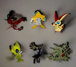 Lot of 5 Official Pokemon Collectors Character Enamel Pins - Image 1