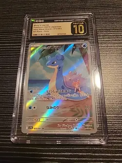 CGC 10 Pristine Misty's Lapras 072/063 AR Art Rare Heat Wave Arena sv9a Pokemon - Image 1