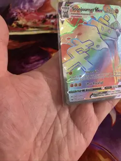 Stonjourner VMAX 205/202 Pokemon Sword & Shield Base Rainbow Secret Rare Card NM - Image 2