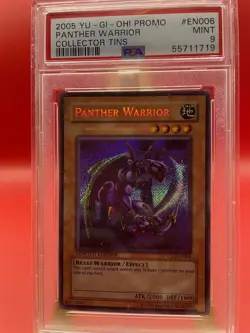 Yu-Gi-Oh! Panther Warrior Limited Edition Secret Rare PSA 9 Graded CT2-EN006 - Image 1