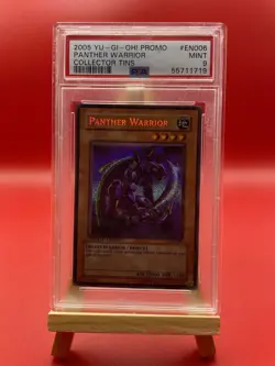 Yu-Gi-Oh! Panther Warrior Limited Edition Secret Rare PSA 9 Graded CT2-EN006 - Image 4